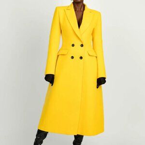 Double-breasted long coat